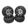 Golf Cart Mag Wheels REX 10 inch Set of 4 Silver Tyres import placeholder for 30906